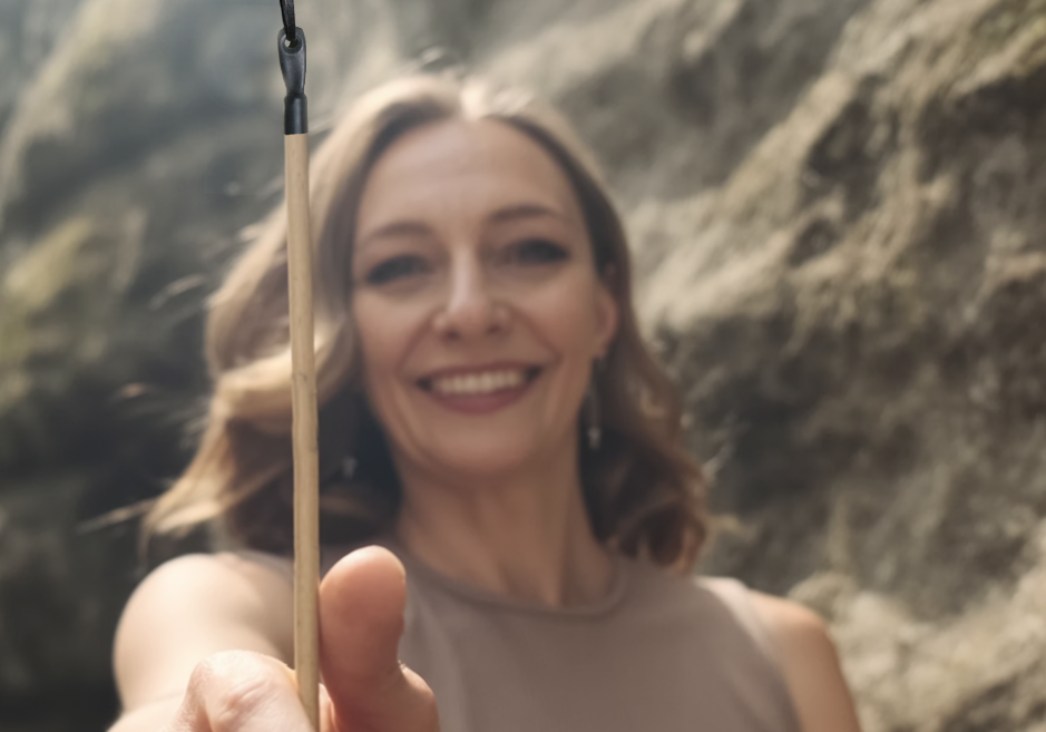 ROHRSTOCK - Ungeschält mit Aufhängung 10mm - Länge ca. 60 cm