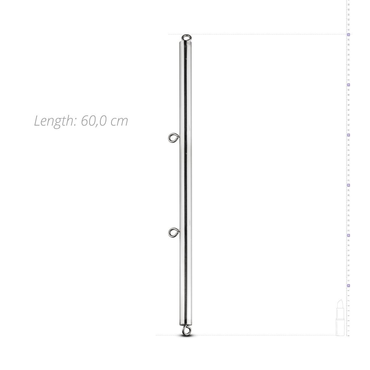 Spreizstange aus Aluminium mit vier Ringen – 60 cm