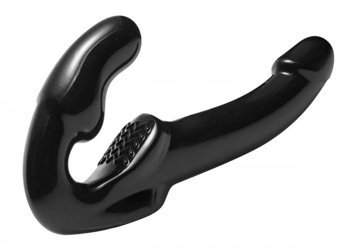 Halterloser Strap-on Revolver aus TPE – Schwarz, 25,4 cm