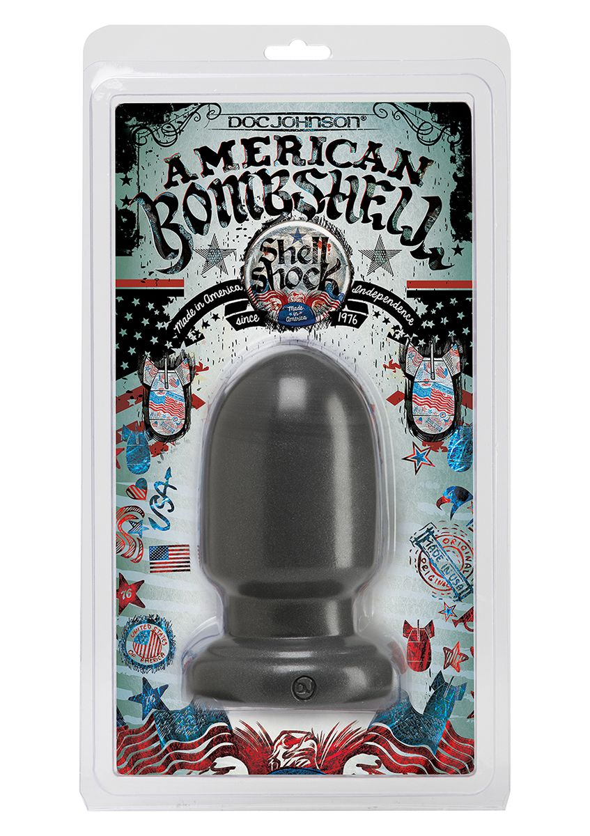 Großer Analplug Shellshock Small in Grau – American Bombshell